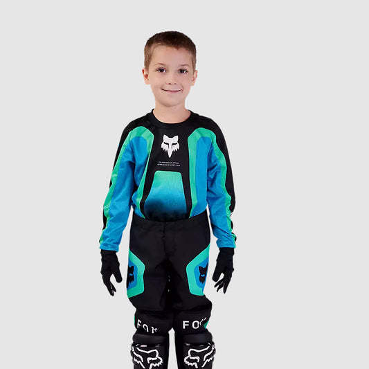 Polera Moto Infantil 180 Ballast Negro/Azul Fox