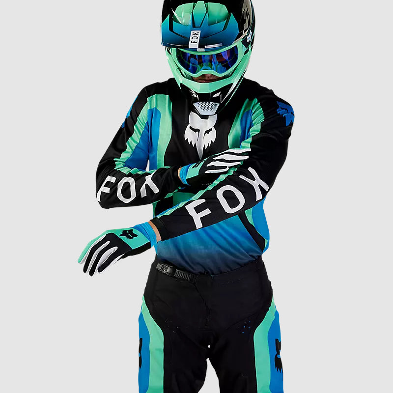 Polera Moto 180 Ballast Negro/Azul Fox polera moto fox motocross