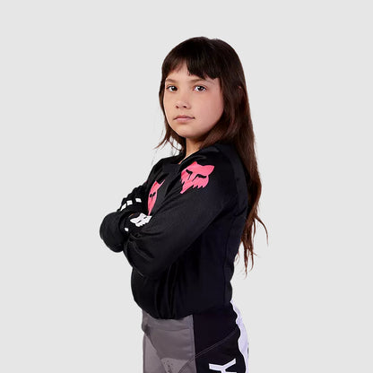 Polera Moto Niña 180 Blackout Negro Fox polera moto fox motocross