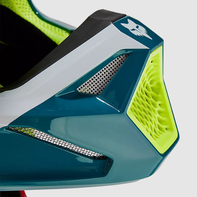Casco Moto V1 Nitro Azul Petroleo Fox | Casco Moto Fox casco fox racing motocross mtb