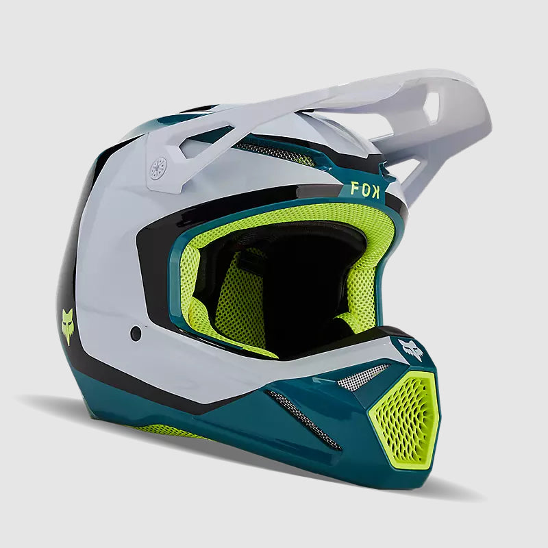 Casco Moto V1 Nitro Azul Petroleo Fox | Casco Moto Fox casco fox racing motocross mtb