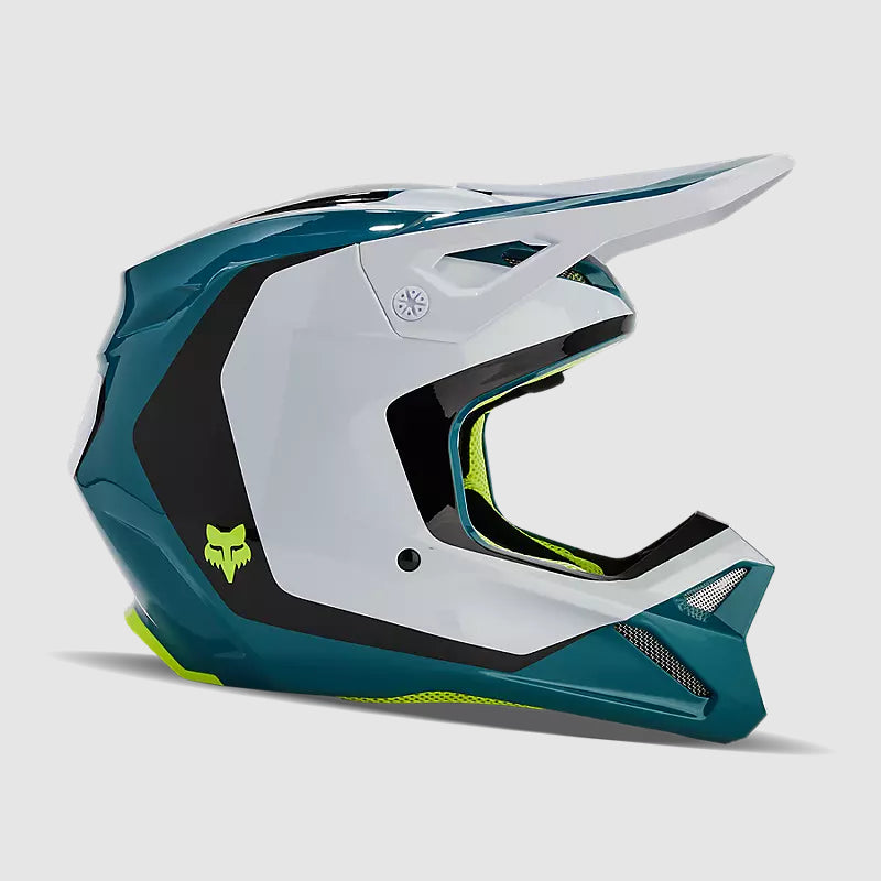 Casco Moto V1 Nitro Azul Petroleo Fox | Casco Moto Fox casco fox racing motocross mtb