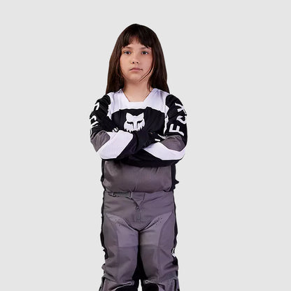 Polera Moto Niño 180 Nitro Negro/Gris Fox polera moto fox motocross
