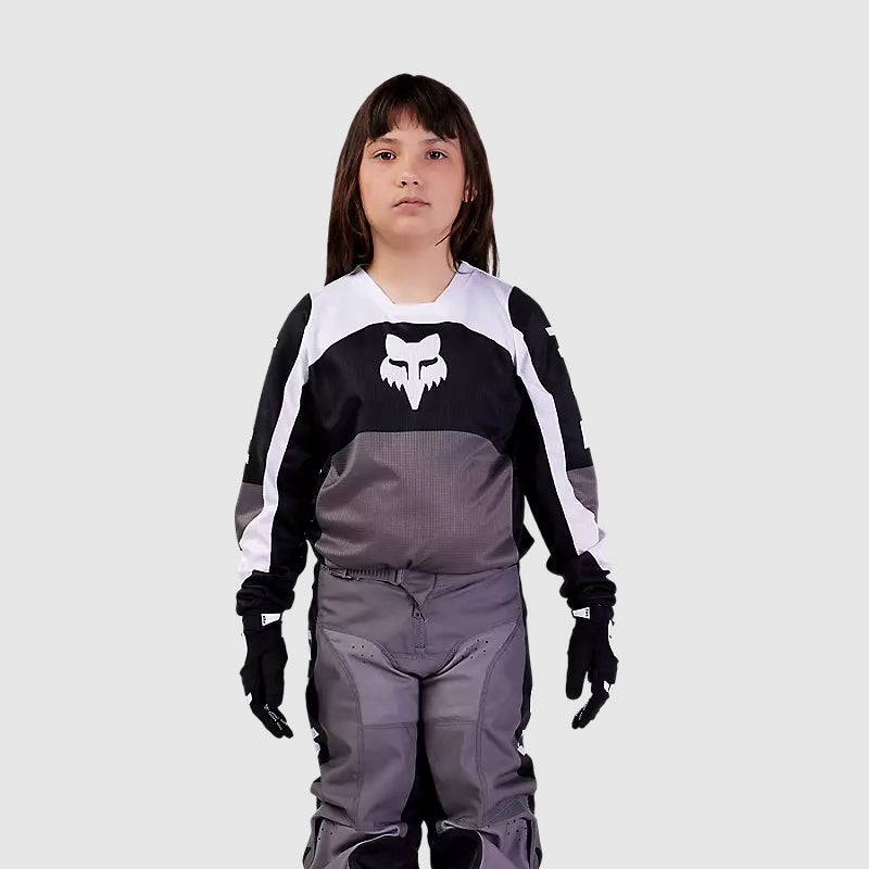 Polera Moto Niño 180 Nitro Negro/Gris Fox