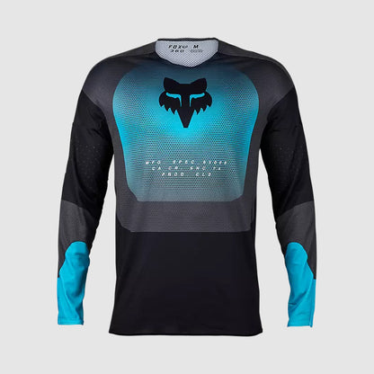 Polera Moto 360 Revise Negro/Celeste Fox polera moto fox motocross