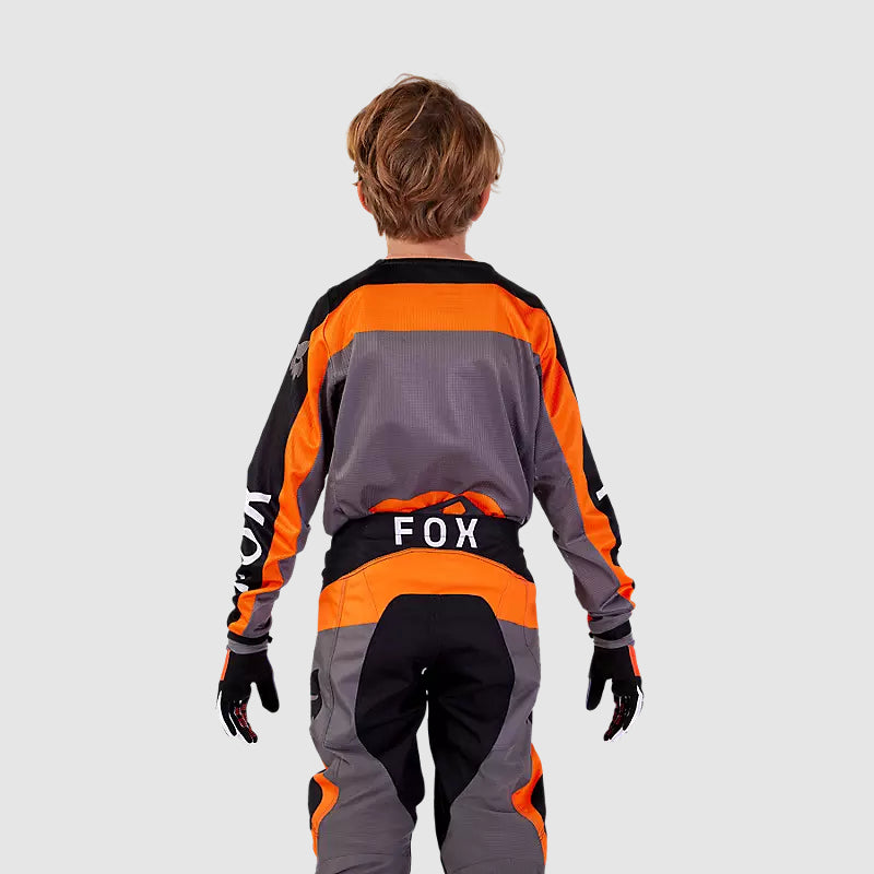 Polera Moto Niño 180 Ballast Negro/Naranjo Fox