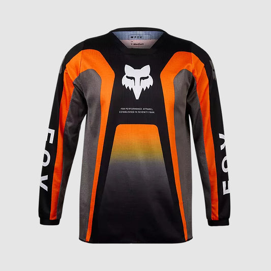 Polera Moto Niño 180 Ballast Negro/Naranjo Fox