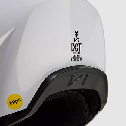 Casco Moto V1 Streak Blanco/Naranjo Fox | Casco Moto Fox casco fox racing motocross mtb
