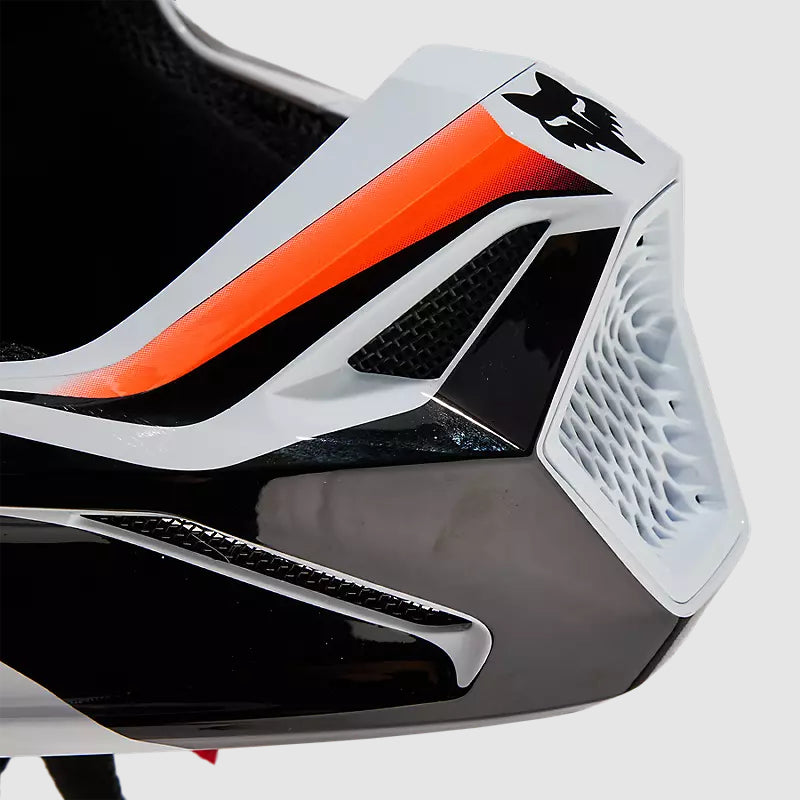 Casco Moto V1 Streak Blanco/Naranjo Fox | Casco Moto Fox casco fox racing motocross mtb