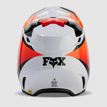 Casco Moto V1 Streak Blanco/Naranjo Fox | Casco Moto Fox casco fox racing motocross mtb