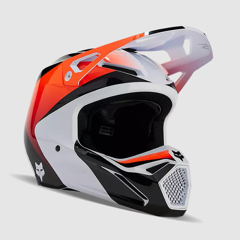 Casco Moto V1 Streak Blanco/Naranjo Fox | Casco Moto Fox casco fox racing motocross mtb