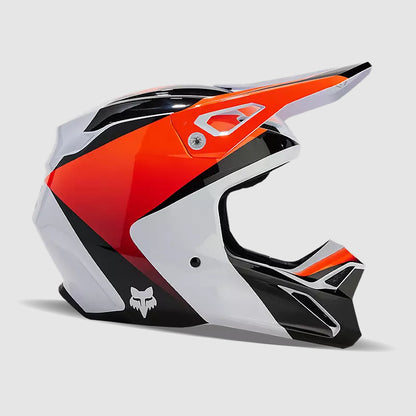 Casco Moto V1 Streak Blanco/Naranjo Fox | Casco Moto Fox casco fox racing motocross mtb