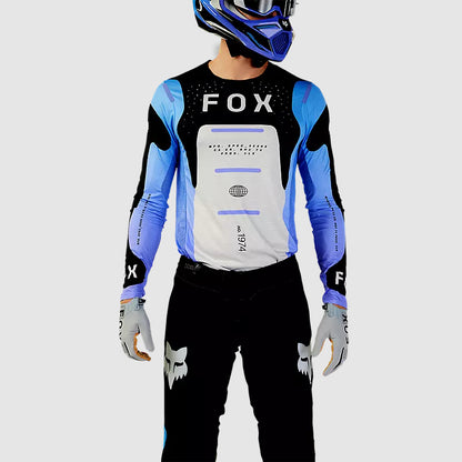 Polera Moto Flexair Magnetic Negro/Lavanda Fox