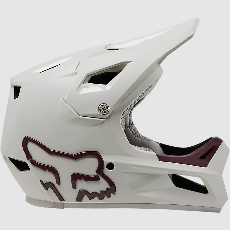 Casco Bicicleta Rampage Blanco/Burdeo Fox | Casco MTB Fox casco fox racing motocross mtb
