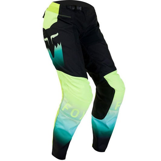 Pantalon Moto Niña 180 Flora Negro/Amarillo Fox