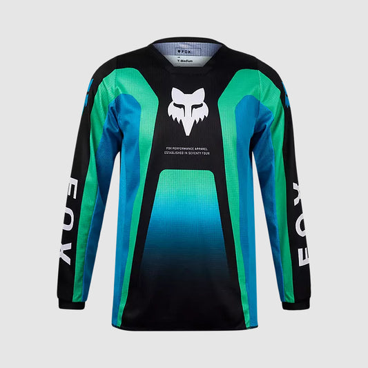 Polera Moto Niño 180 Ballast Negro/Azul Fox