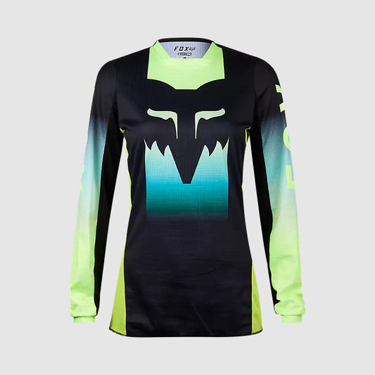 Polera Moto Mujer 180 Flora Negro/Amarillo Fox