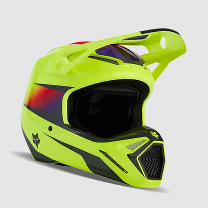 Casco Moto V1 Flora Amarillo Fox | Casco Moto Fox casco fox racing motocross mtb
