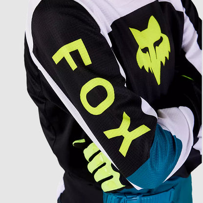 Polera Moto Niño 180 Nitro Azul Petroleo Fox