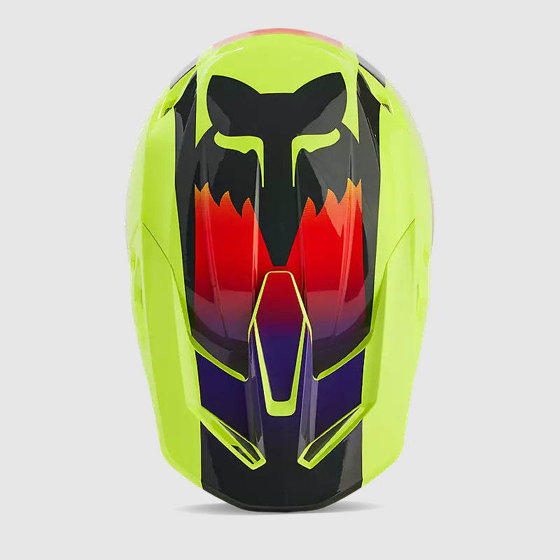 Casco Moto V1 Flora Amarillo Fox | Casco Moto Fox casco fox racing motocross mtb