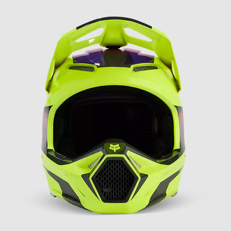 Casco Moto V1 Flora Amarillo Fox | Casco Moto Fox casco fox racing motocross mtb