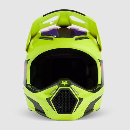Casco Moto V1 Flora Amarillo Fox | Casco Moto Fox casco fox racing motocross mtb