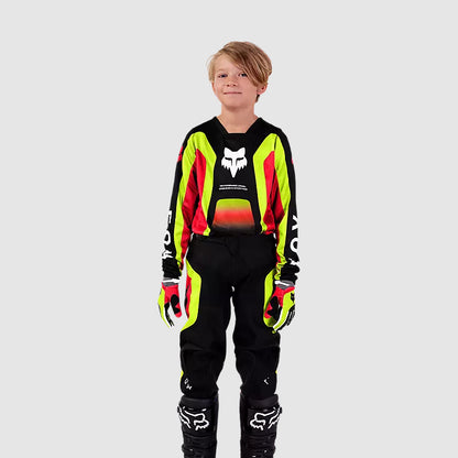 Polera Moto Niño 180 Ballast Rojo/Amarillo Fox