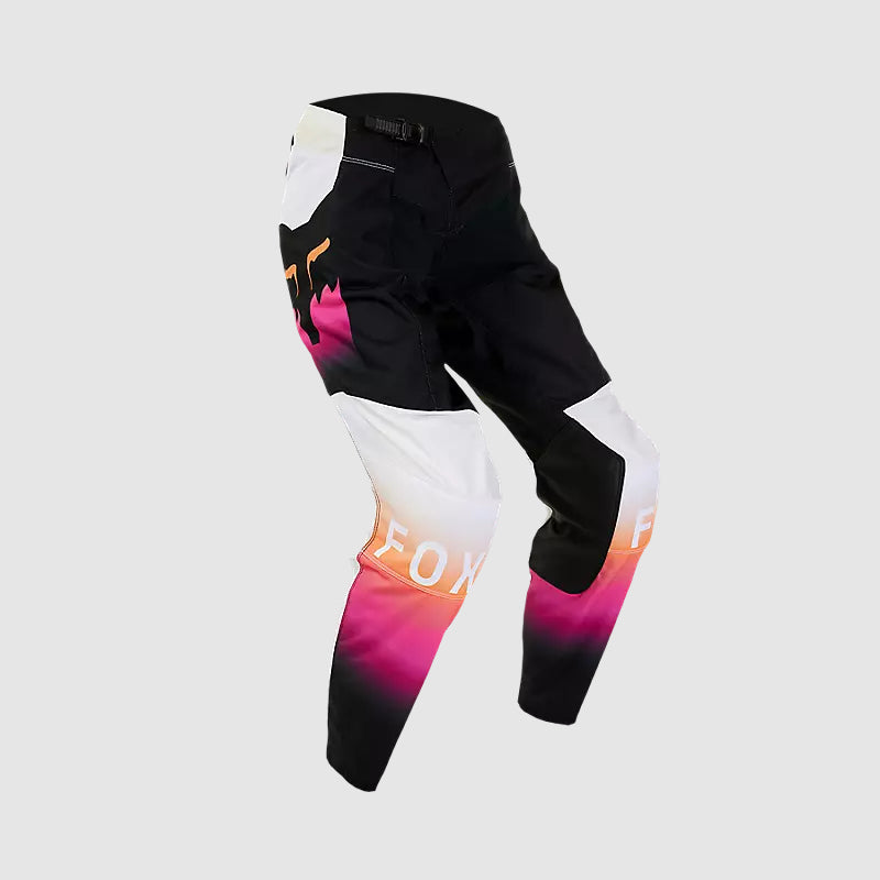 Pantalon Moto Mujer 180 Flora Negro/Rosado Fox