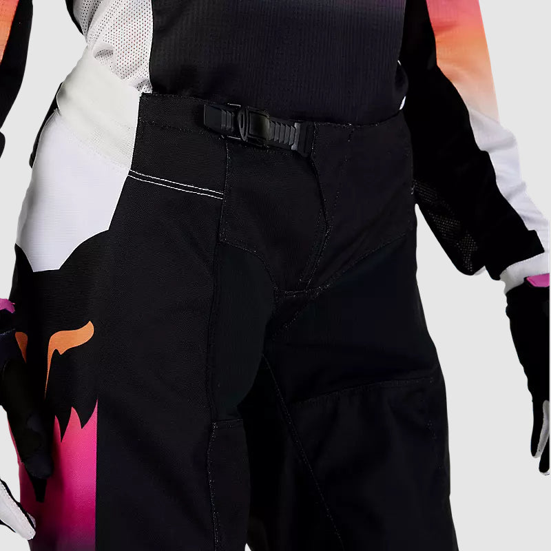 Pantalon Moto Mujer 180 Flora Negro/Rosado Fox