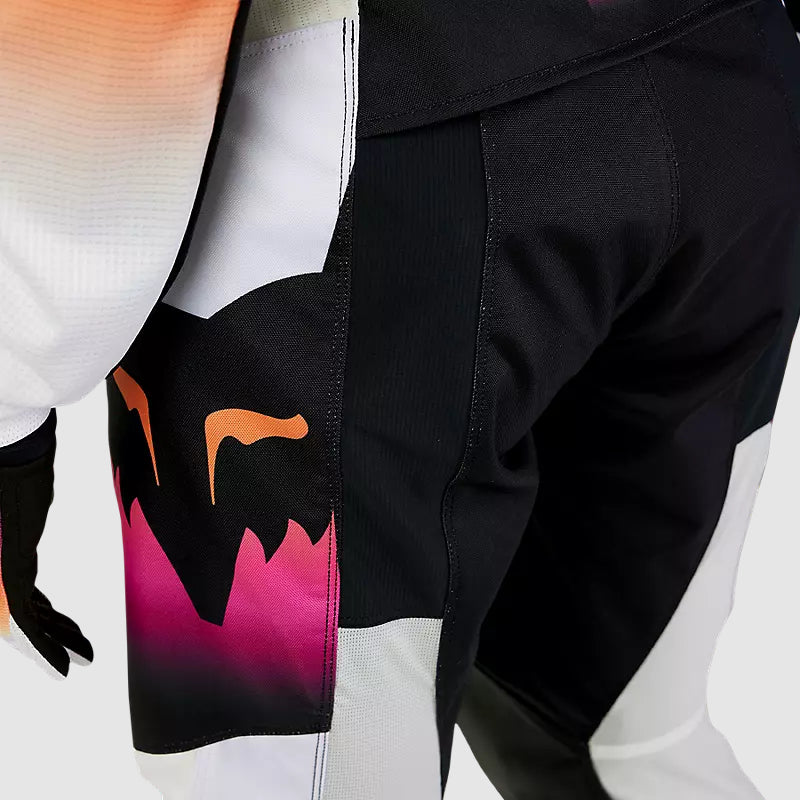 Pantalon Moto Mujer 180 Flora Negro/Rosado Fox
