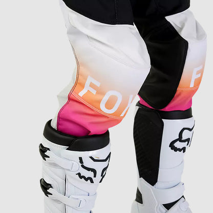 Pantalon Moto Mujer 180 Flora Negro/Rosado Fox