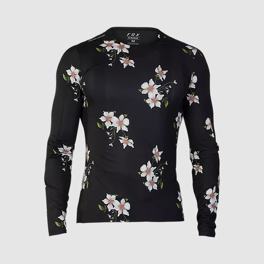 Polera Bicicleta Flexair Ascent Dogwood Manga Larga Negro Fox polera bicicleta fox mtb