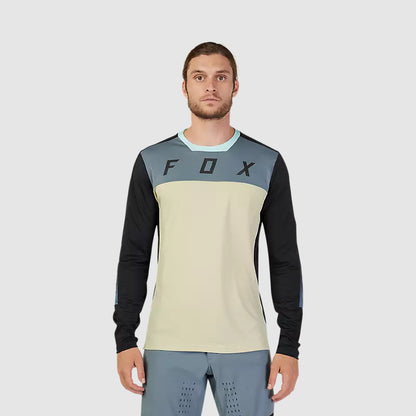 Polera Bicicleta Defend Cekt Manga Larga Crema Fox polera bicicleta fox mtb