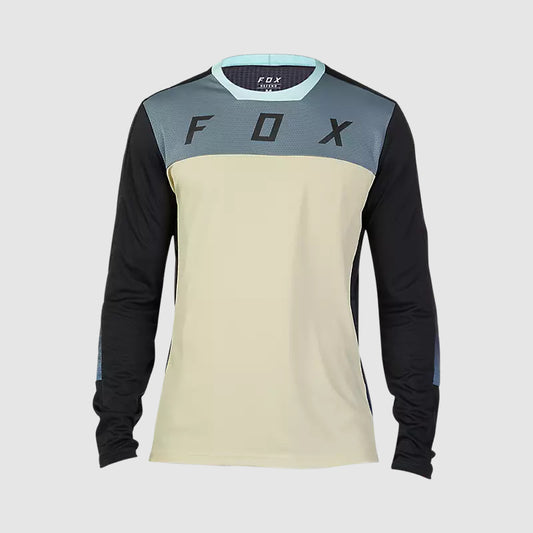Polera Bicicleta Defend Cekt Manga Larga Crema Fox polera bicicleta fox mtb