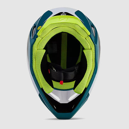 Casco Moto Niño V1 Nitro Azul Petroleo Fox | Casco Moto Fox casco fox racing motocross mtb
