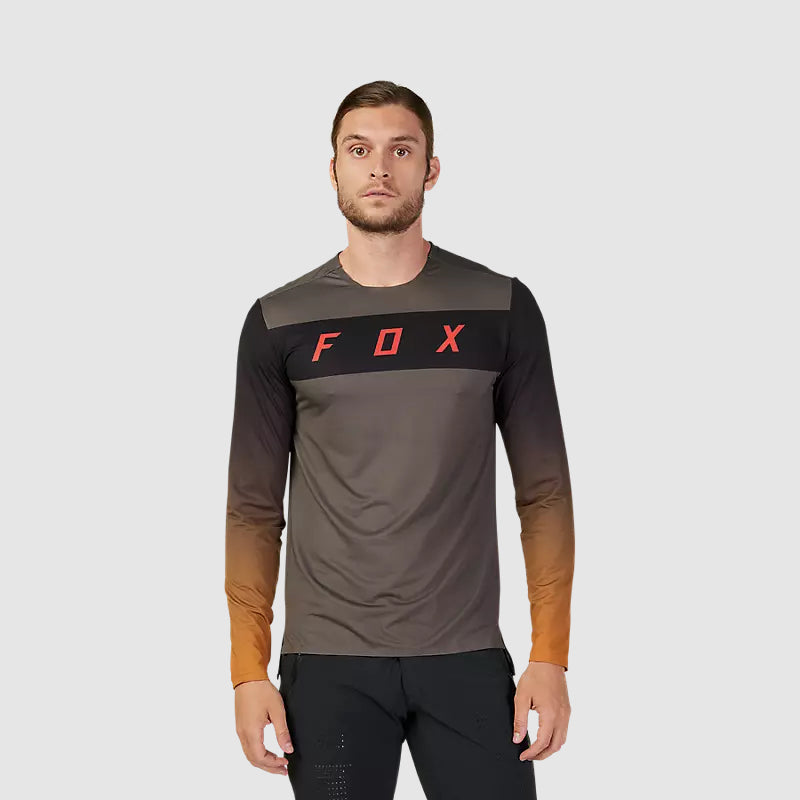 Polera Bicicleta Flexair Arcadia Manga Larga Cafe Fox