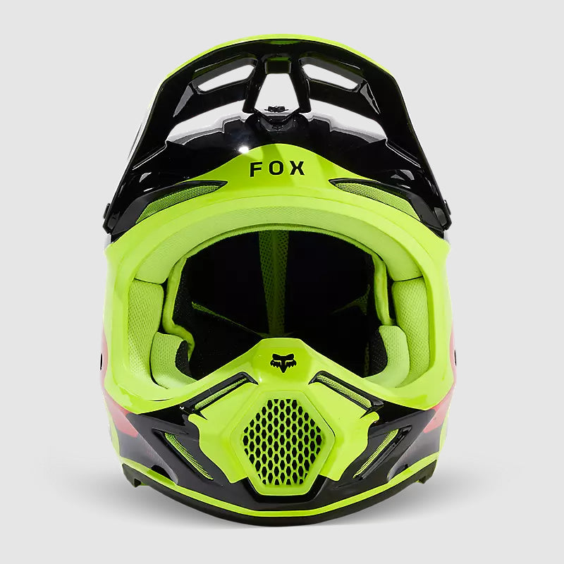 Casco Moto V3 Revise Rojo/Amarillo Fox | Casco Moto Fox casco fox racing motocross mtb