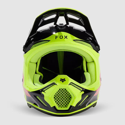 Casco Moto V3 Revise Rojo/Amarillo Fox | Casco Moto Fox casco fox racing motocross mtb