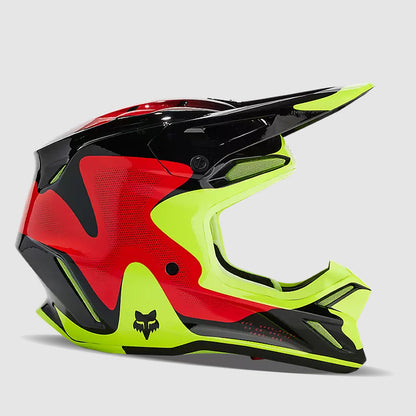 Casco Moto V3 Revise Rojo/Amarillo Fox | Casco Moto Fox casco fox racing motocross mtb