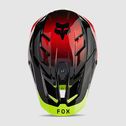 Casco Moto V3 Revise Rojo/Amarillo Fox | Casco Moto Fox casco fox racing motocross mtb