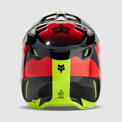 Casco Moto V3 Revise Rojo/Amarillo Fox | Casco Moto Fox casco fox racing motocross mtb