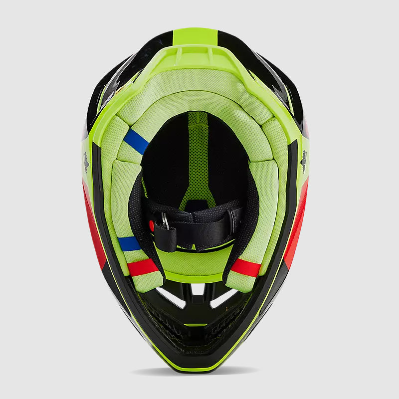 Casco Moto V3 Revise Rojo/Amarillo Fox | Casco Moto Fox casco fox racing motocross mtb