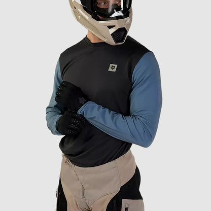 Polera Moto Ranger Off Road Manga Larga Negro/Azul Fox polera moto fox motocross