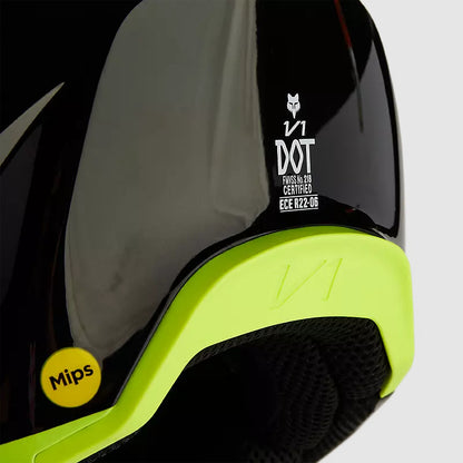 Casco Moto V1 Streak Negro/Amarillo Fox | Casco Moto Fox casco fox racing motocross mtb