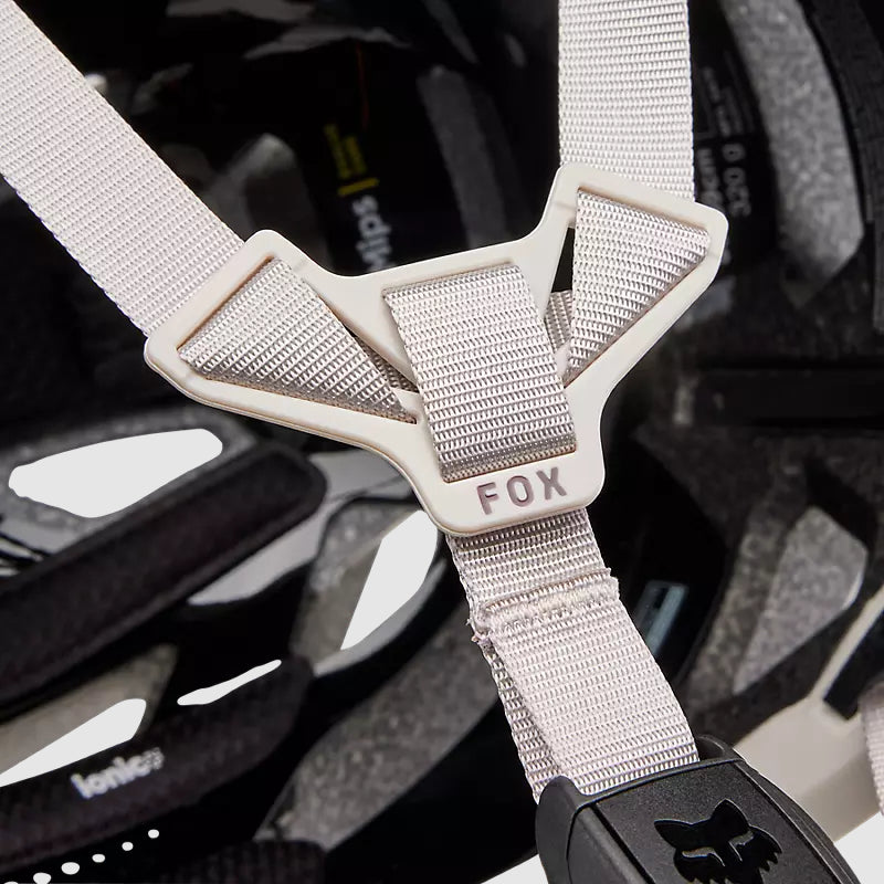 Casco Bicicleta Crossframe Pro Blanco Hueso/Petroleo Fox | Casco MTB Fox casco fox racing motocross mtb