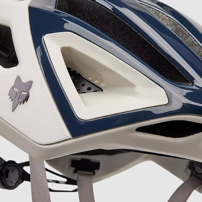 Casco Bicicleta Crossframe Pro Blanco Hueso/Petroleo Fox | Casco MTB Fox casco fox racing motocross mtb