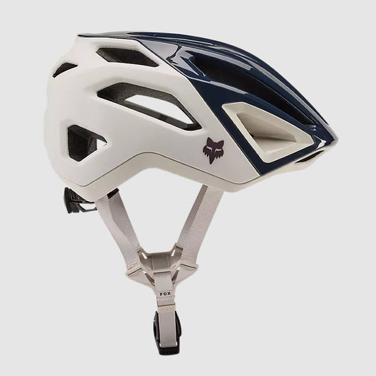 Casco Bicicleta Crossframe Pro Blanco Hueso/Petroleo Fox | Casco MTB Fox casco fox racing motocross mtb