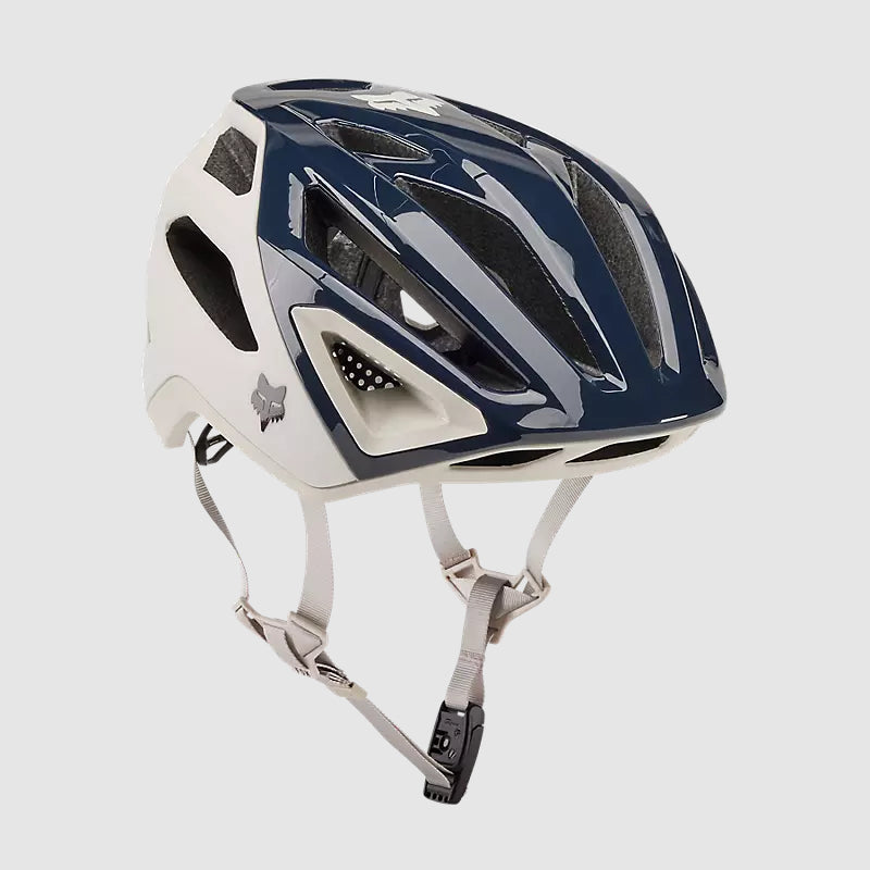Casco Bicicleta Crossframe Pro Blanco Hueso/Petroleo Fox | Casco MTB Fox casco fox racing motocross mtb