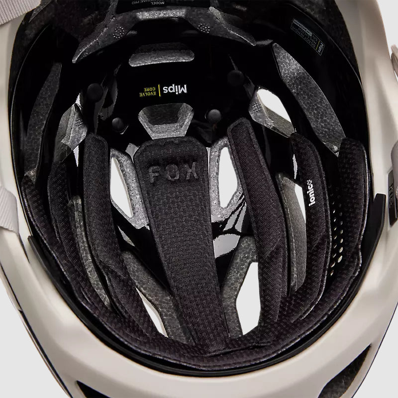 Casco Bicicleta Crossframe Pro Blanco Hueso/Petroleo Fox | Casco MTB Fox casco fox racing motocross mtb