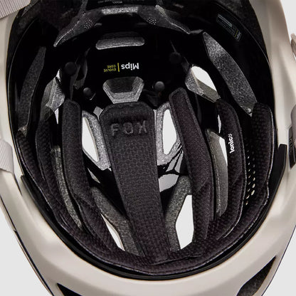 Casco Bicicleta Crossframe Pro Blanco Hueso/Petroleo Fox | Casco MTB Fox casco fox racing motocross mtb